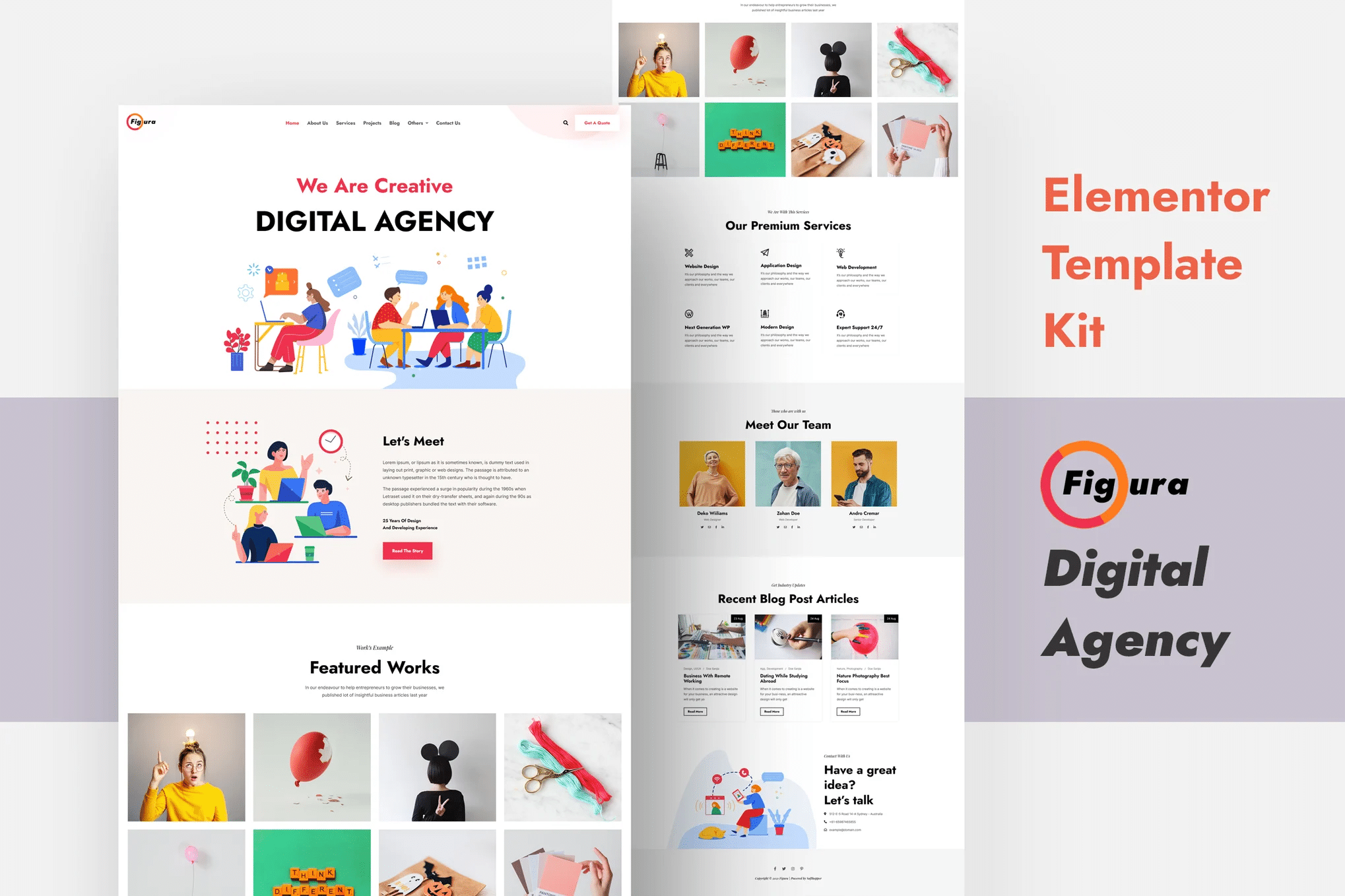Figura - Kit de Templates Elementor da Agência Criativa
