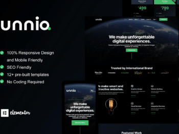 Unniq - Kit de Modelos Elementor da Dark Digital Creative Agency