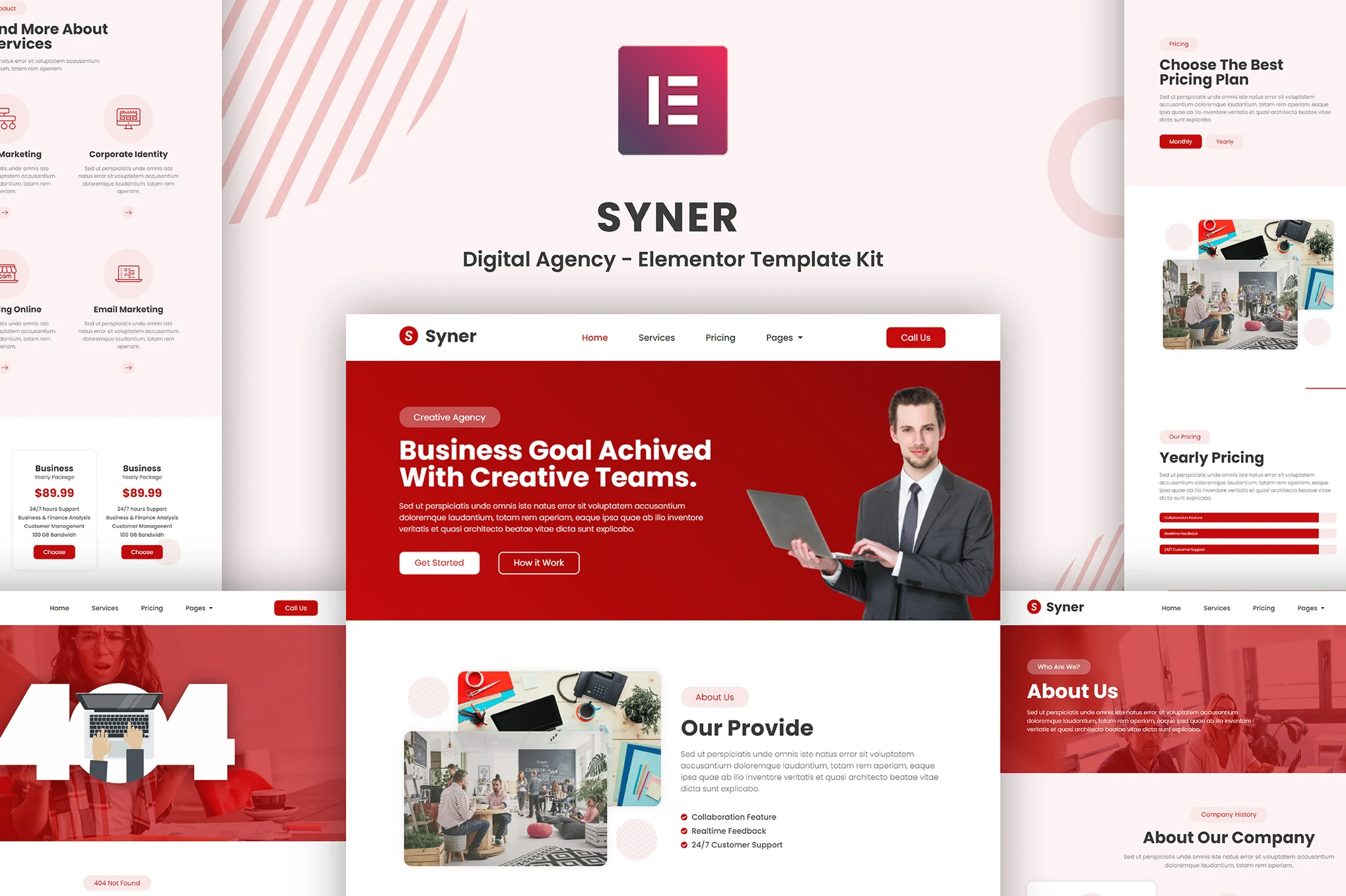 Syner - Template Kit Elementor da Agência Criativa