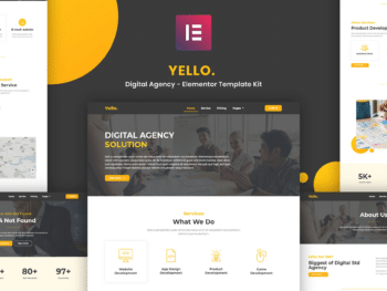 Yello - Template Kit Elementor de agência digital