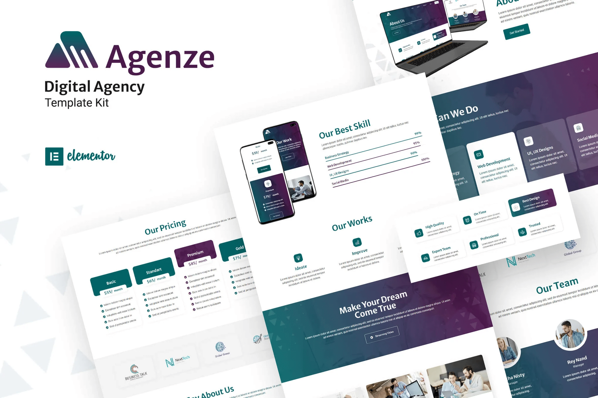 Agenze - O kit de modelos Elementor da Agência Digital