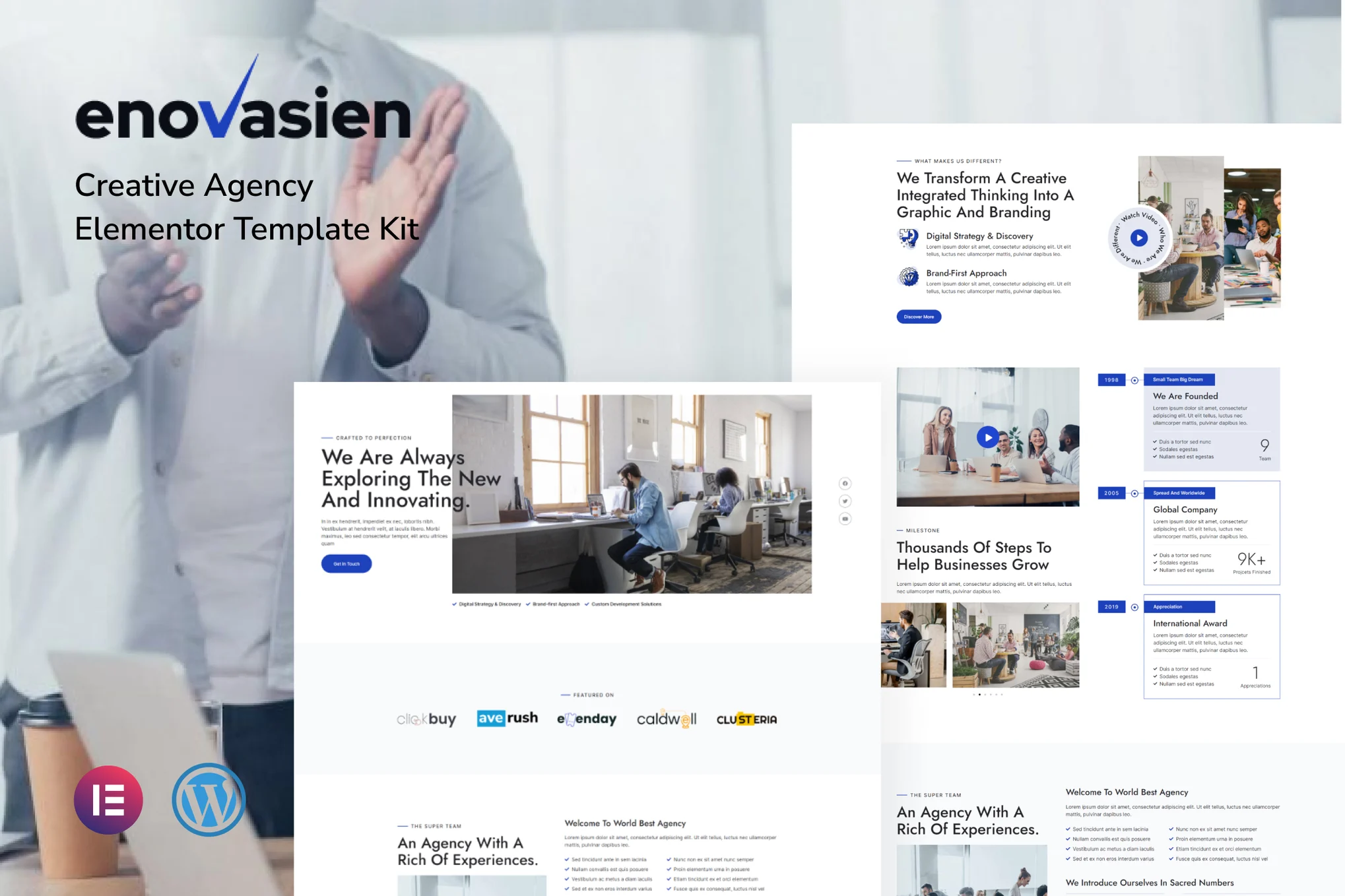 Enovasien - Template Kit Elementor Pro da Creative Agency