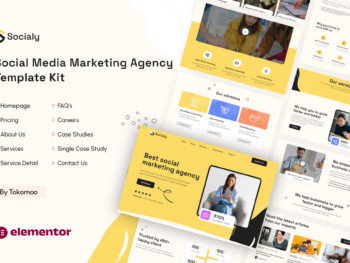 Socialy - Kit de Template Kit Elementor Pro da Agência de Marketing de Mídia Social