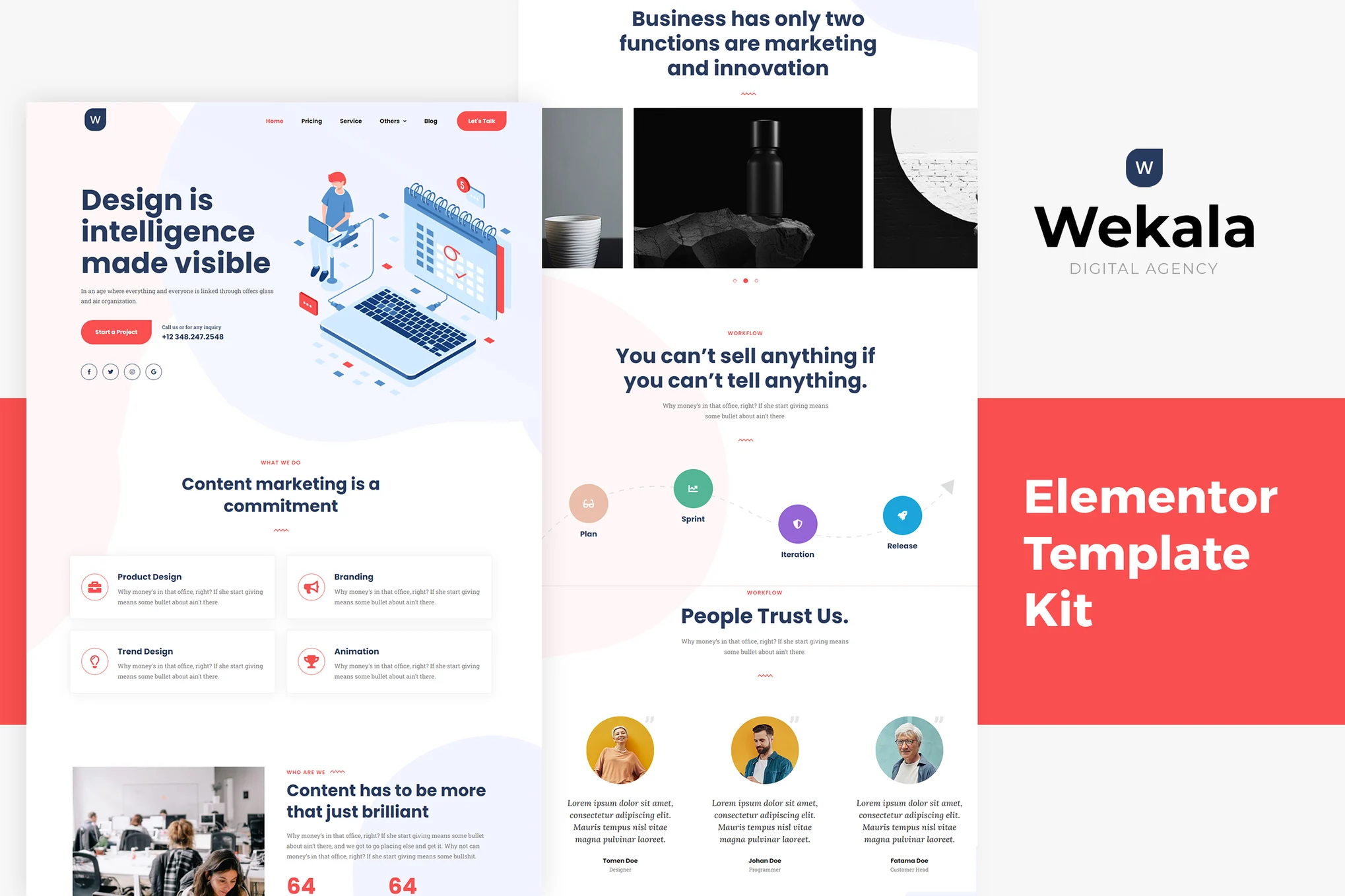 Wekala - Template Kit para Agência Elementor