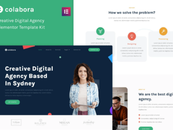Colabora - Template Kit Elementor da Agência Digital Criativa