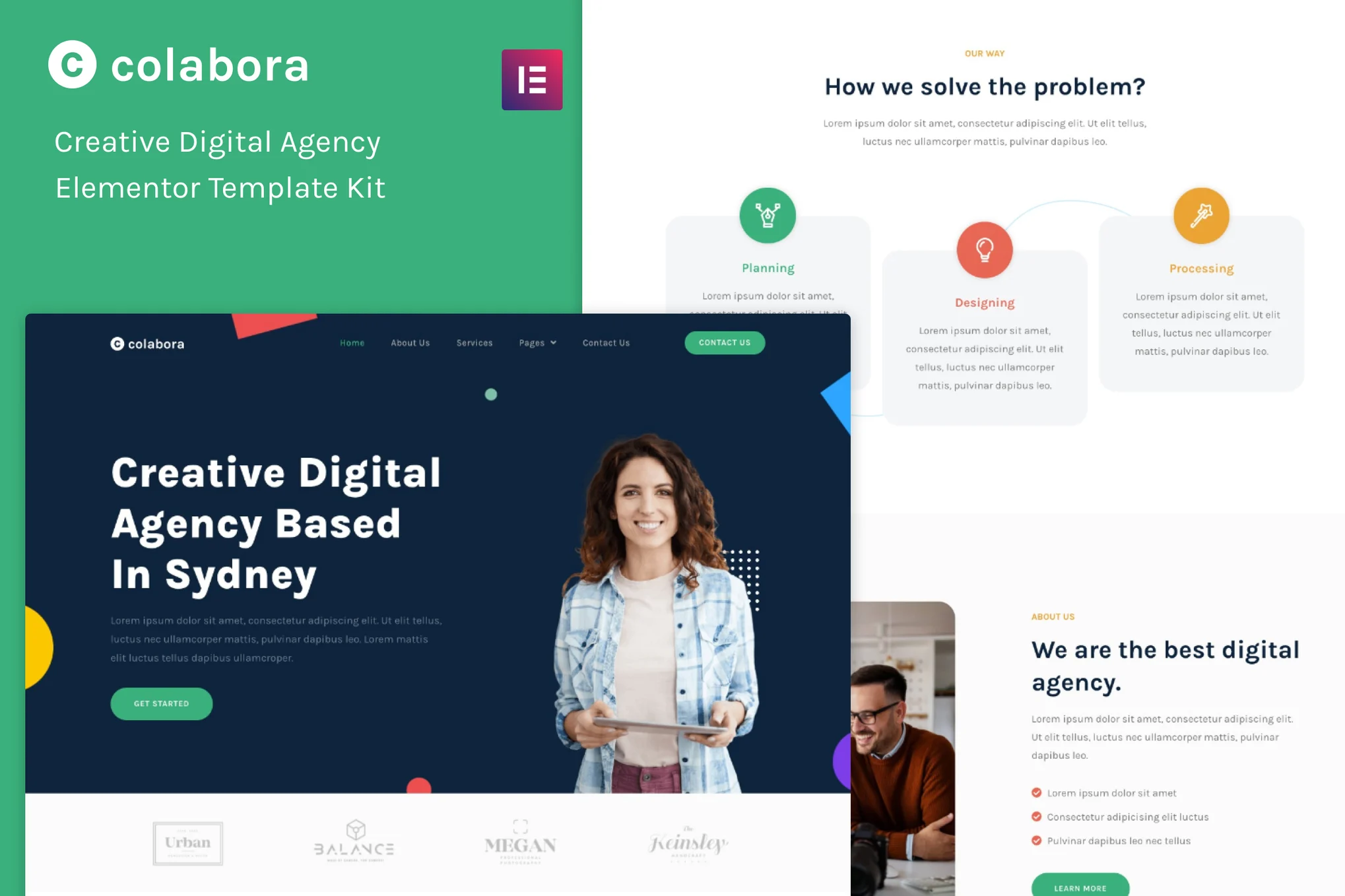 Colabora - Template Kit Elementor da Agência Digital Criativa