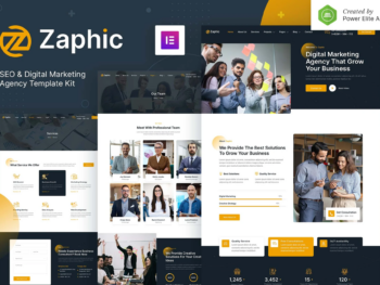 Zaphic - Kit de Templates Elementor para Agência de SEO e Marketing Digital