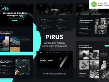 PIRUS - Template Kit do Elemento da Agência Digital Escura