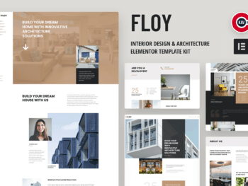 Floy - template kit Elementor de Design de Interiores e Arquitetura