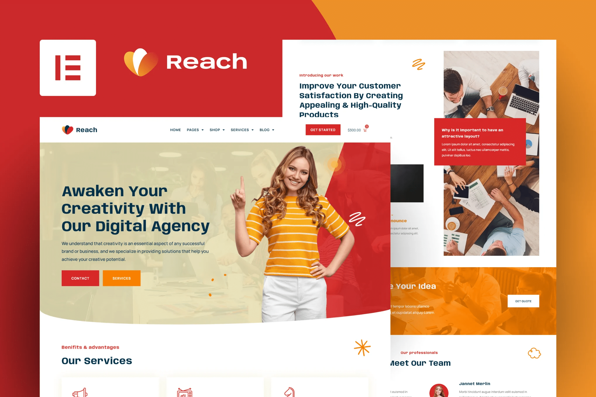 Reach - Kit de Templates Pro para Agência Digital e Creative Elementor