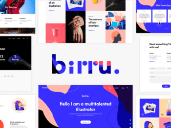 Birru - Kit de Templates Elementor de Portfólio Simples