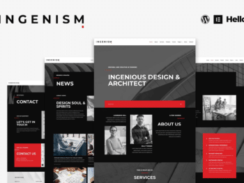 INGENISM - Template Kit Elementor para agência de design arquitetônico