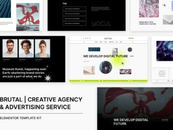 Brutal - Template Kit Elementor para Agência Criativa e Serviço de Publicidade