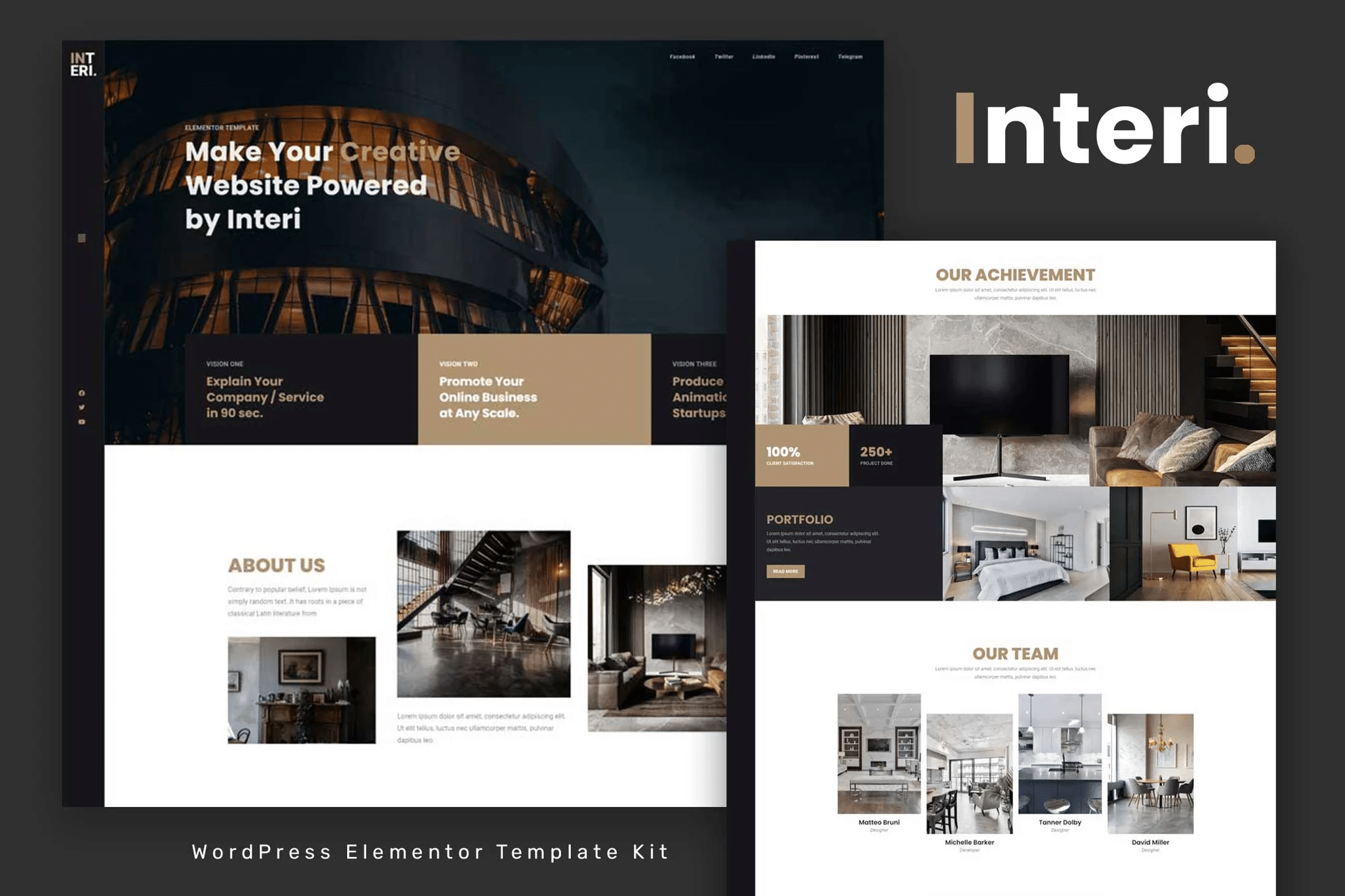 Interi - Template Kit Creative Elementor