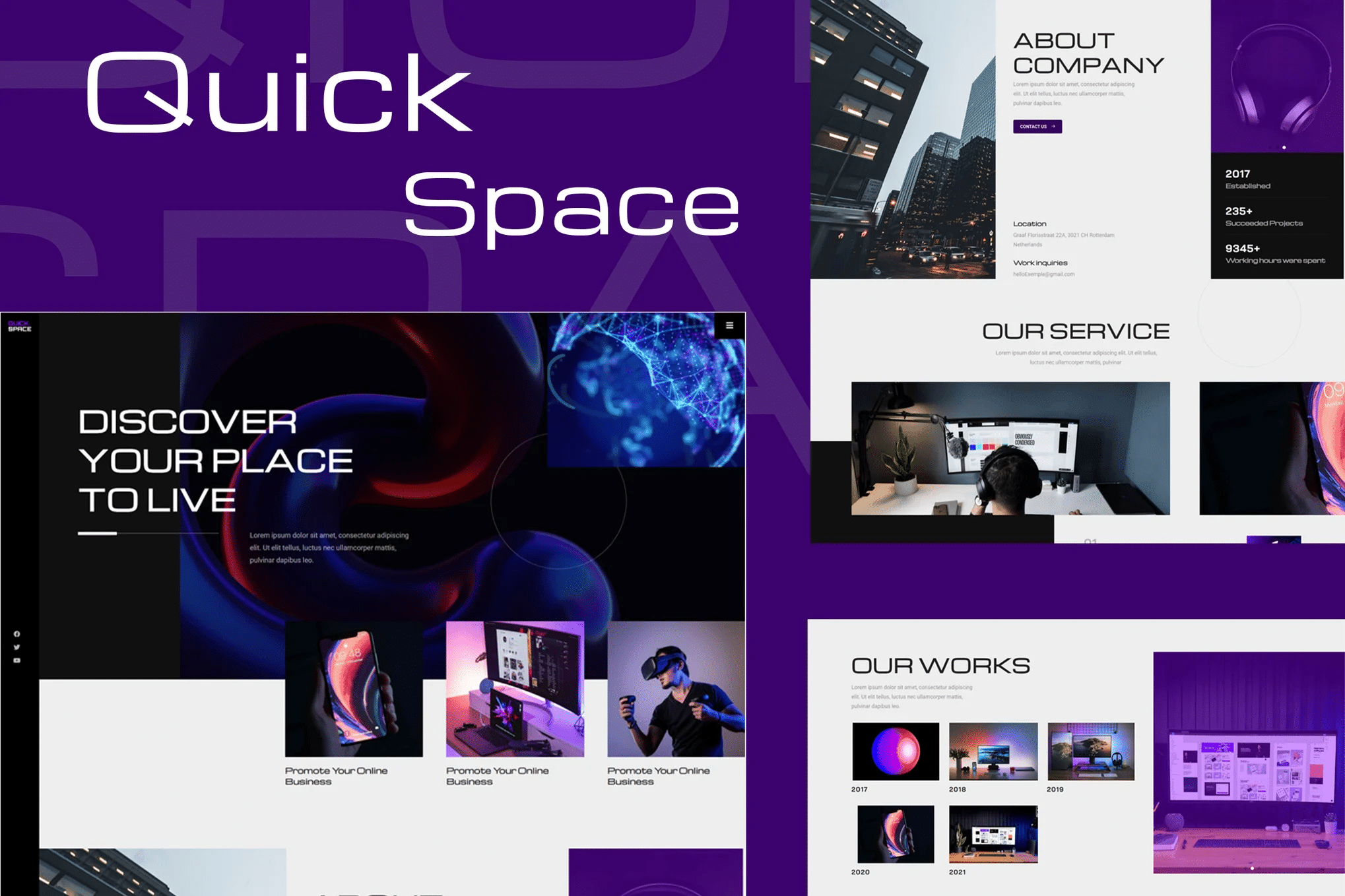 QuickSpace - Template Kit Creative Business Elementor