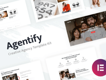 Agentify - Kit de Templates Elementor de Portfólio Pessoal para Criativos