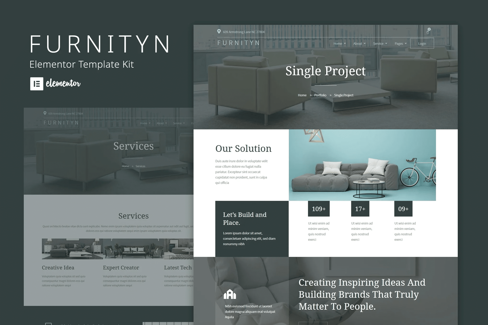Furnityn - Modelo de kit de elementos de design de interiores