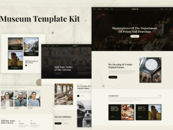 Ozeum - Kit de Templates Elementor para Galeria de Arte Moderna e Museu