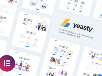 Yeasty - Kit de Templates Elementor para Agência de Marketing e Serviço de Publicidade