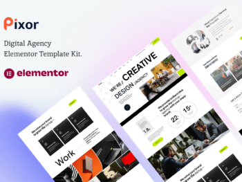 Pixor - Kit de Templates Elementor para Agência Digital Criativa