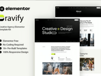 Bravify - Kit de Templates Elementor para Agência Criativa