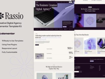 Rassio - Kit de Modelos Elementor para Agência Digital Criativa