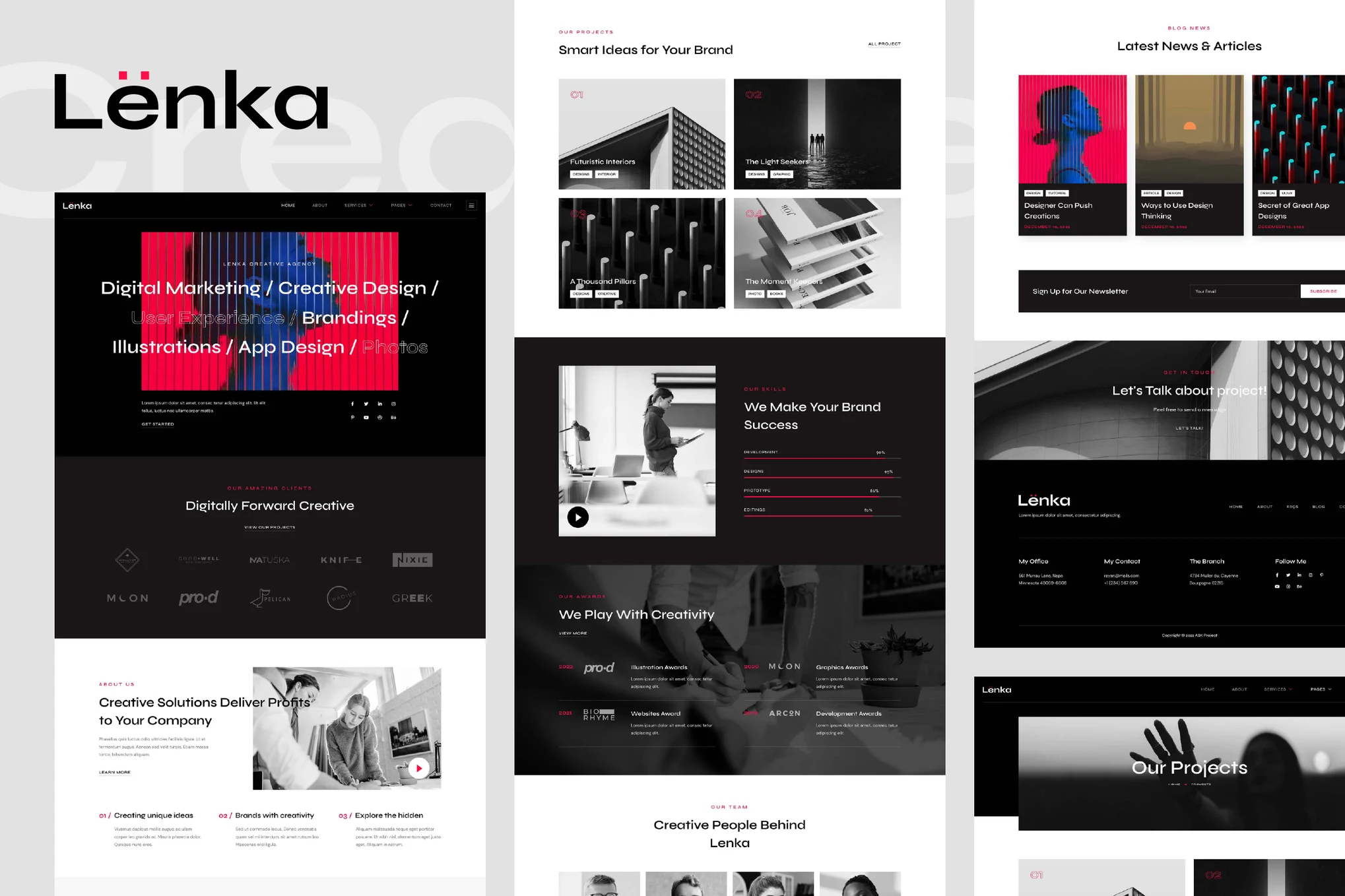 Lenka - Template Kit Elementor para Agência digitais criativas