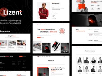 Lizent - Template Kit Elementor de agência digital criativa
