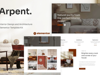 Arpent - Template Kit Elementor de Design de Interiores e Arquitetura