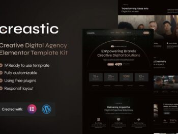 Creastic - Kit de Modelos Elementor para Agência Digital Criativa