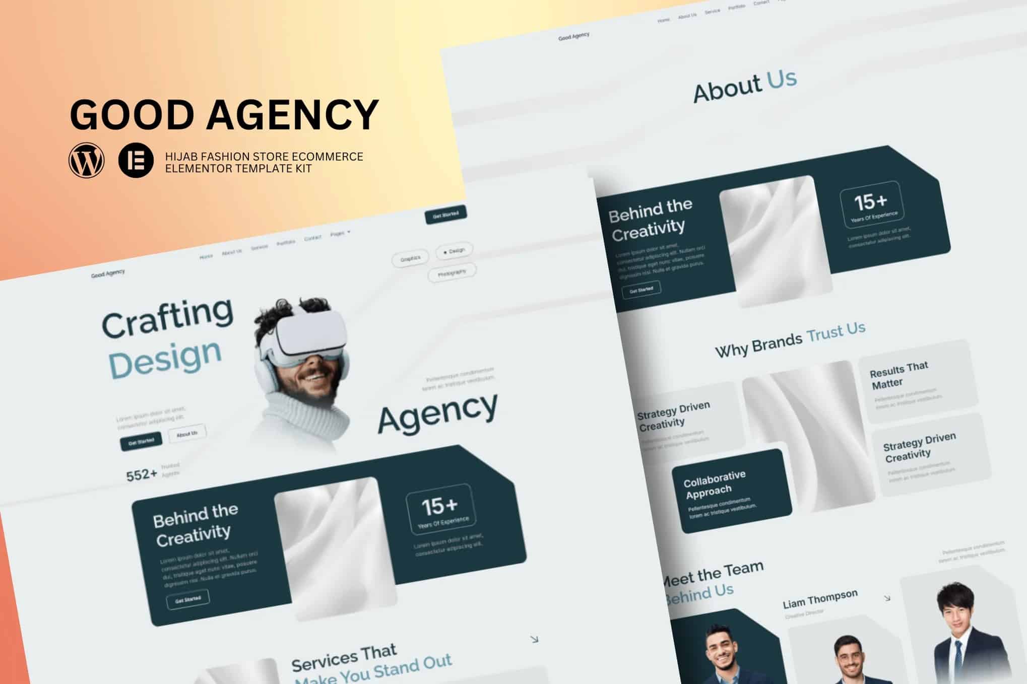 GoodAgency - Kit de modelos Elementor para agências criativas