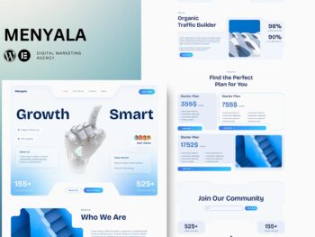 Menyala - Kit de Modelos Elementor para Agência de Marketing Digital