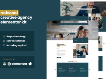 Redwood - Template Kit profissional de elemento de negócios de agência criativa