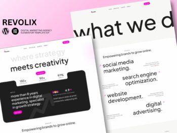 Revolix - Kit de Modelos Elementor para Agência de Marketing Digital
