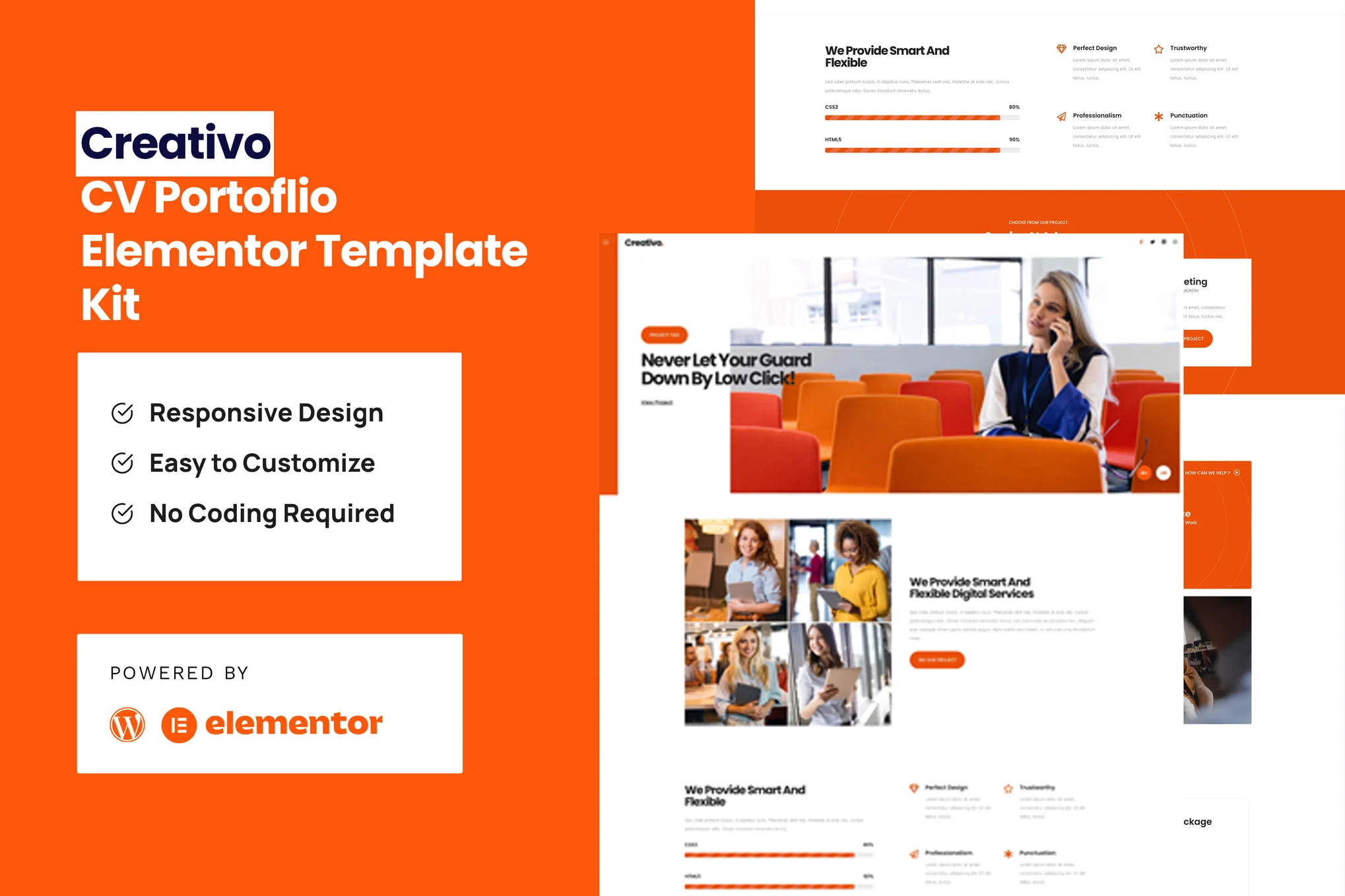 Creativo - Template Kit de agência criativa Elementor