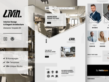 Livin - Template Kit Elementor de Design de Interiores e Arquitetura