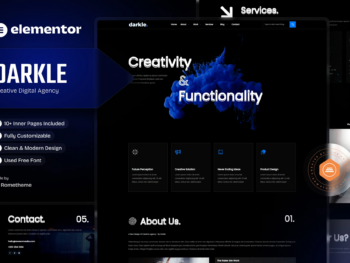 Darkle - Template Kit Elementor para Agência criativas e digitais