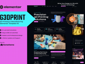 G3Dprint - Kit de modelos Elementor para impressão e fabricação 3D