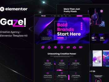 Gazel - Kit de Templates Elementor para Agência Criativa