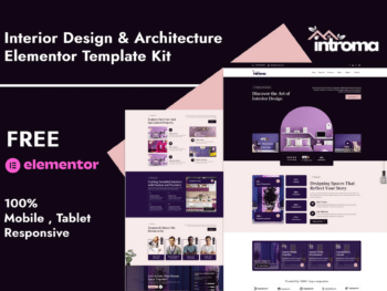 Introma - Kit de Templates Elementor de Design de Interiores e Arquitetura