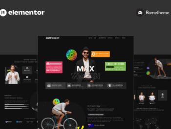 MAX - Template Kit de site completo Elementor Pro para criador de conteúdo