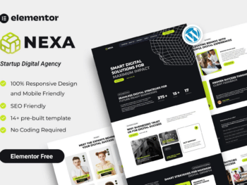 Nexa - Kit de Templates Elementor para agências digitais para startups