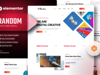 Random - Template Kit Elementor para agência digital criativa