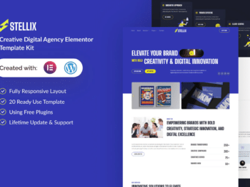 Stellix - Kit de Modelos Elementor para Agência Digital Criativa