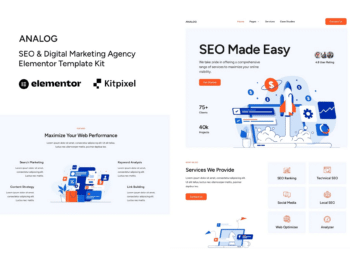 Analog - Kit de Templates Elementor para Agência de SEO e Marketing Digital