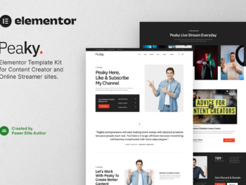 Peaky - Criador de conteúdo e Template Kit Elementor Streamer Online