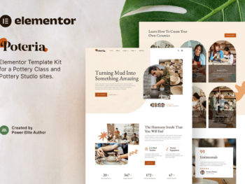 Poteria - Template Kit de aula de cerâmica e estúdio Elementor