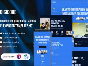 Digicore - Kit de Modelos Elementor para Agência Digital Criativa