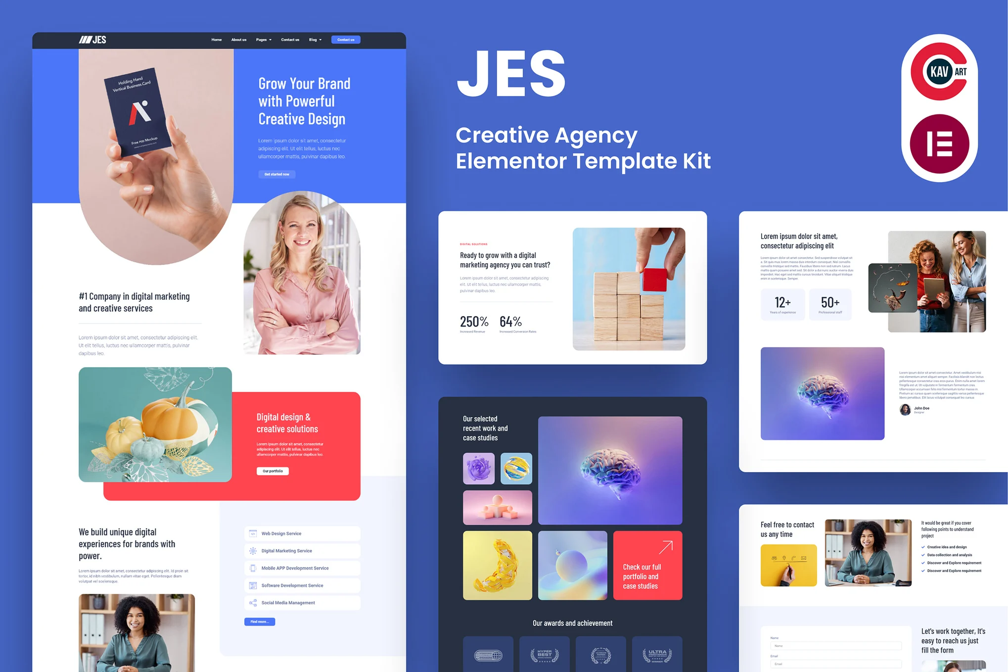 Jes - Template Kit Elementor Pro para Agência criativas