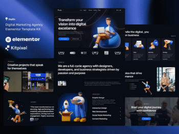 DigiBiz - Kit de Templates Elementor para Agência de Marketing Digital